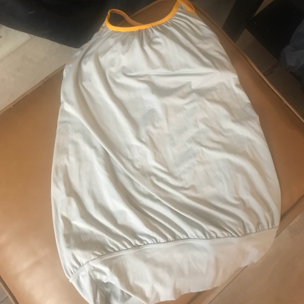 Gray tank with attached bra top